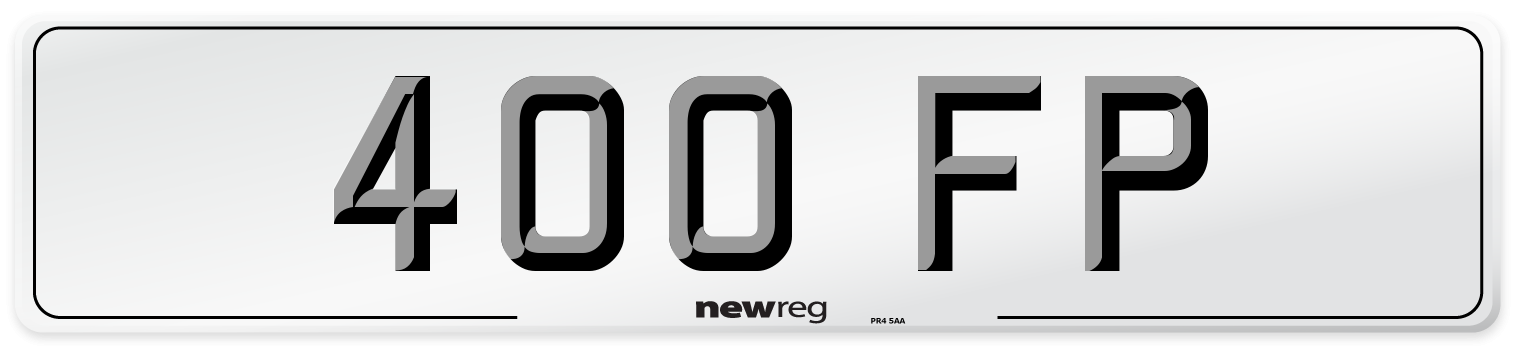 400 FP Number Plate from New Reg